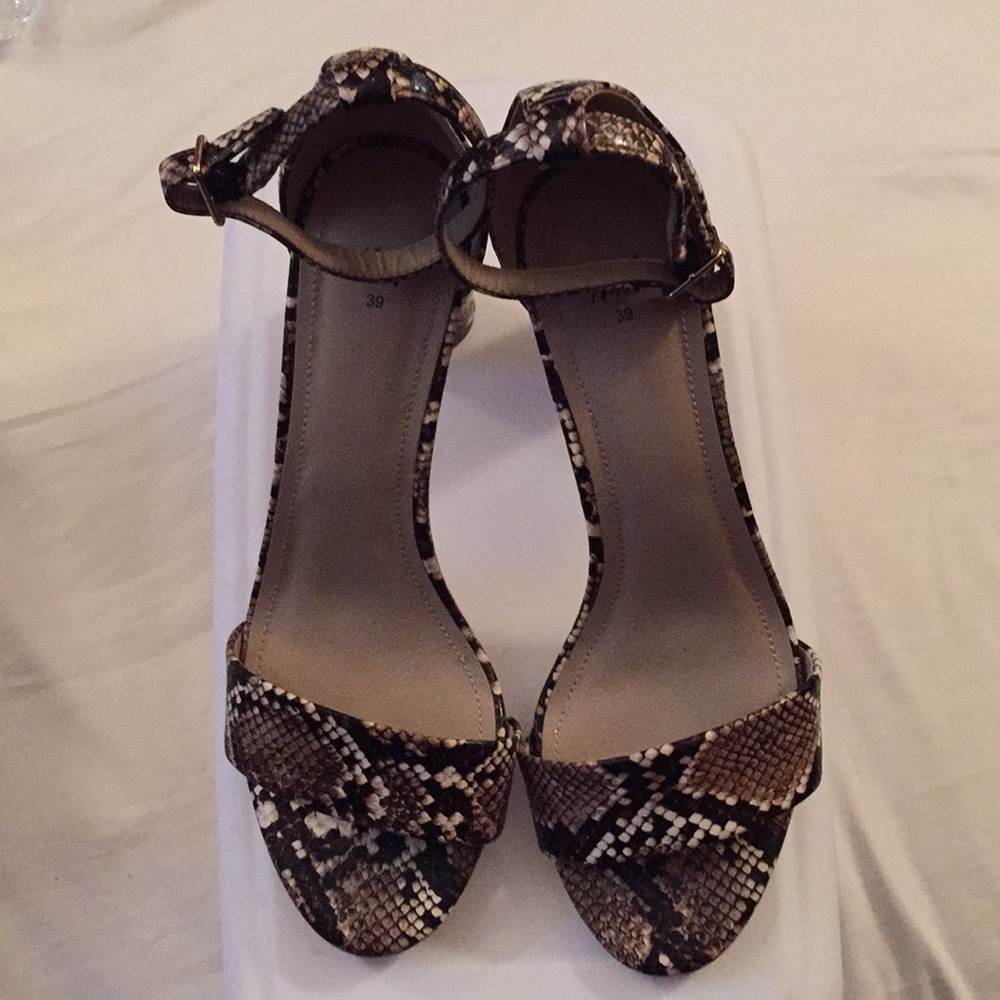 Snake print heels